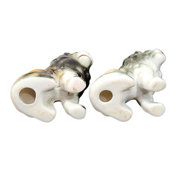 VTG MINI LION FIGURINE SET BONE CHINA CERAMIC PORCELAIN HAND PAINTED TAIWAN - Picture 5 of 6